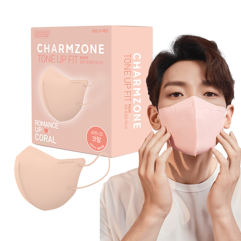 참존 톤업핏 마스크 로맨스업 코랄 중형