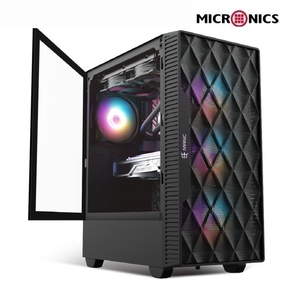 한미마이크로닉스 MICRONICS 마이크로닉스 Master M60 메쉬 블랙 미들타워 PC케이스
