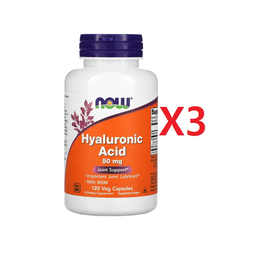 [해외] 나우푸드 히알루론산 50mg 120캡슐 3개