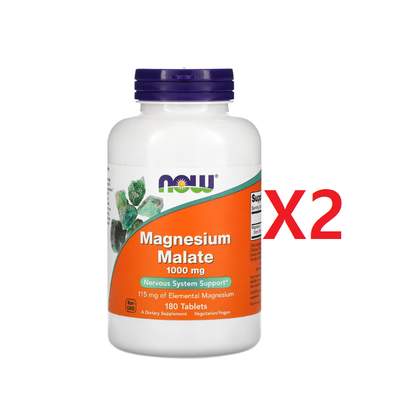 [해외] 나우푸드 마그네슘 말레이트 1000mg 180정 2개