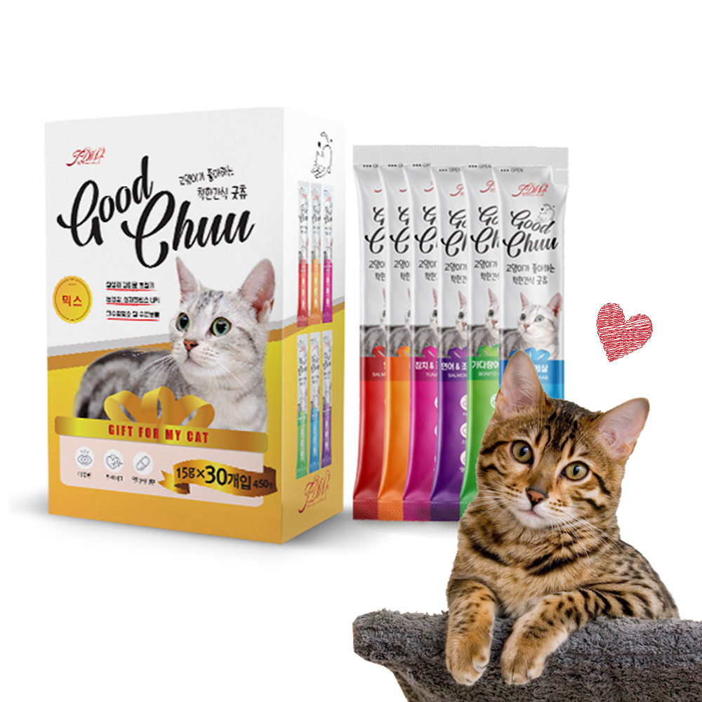 조공츄르 고양이츄르 아기고양이간식 믹스1box(15g) 30개입