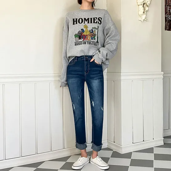 리웨이구제일자팬츠