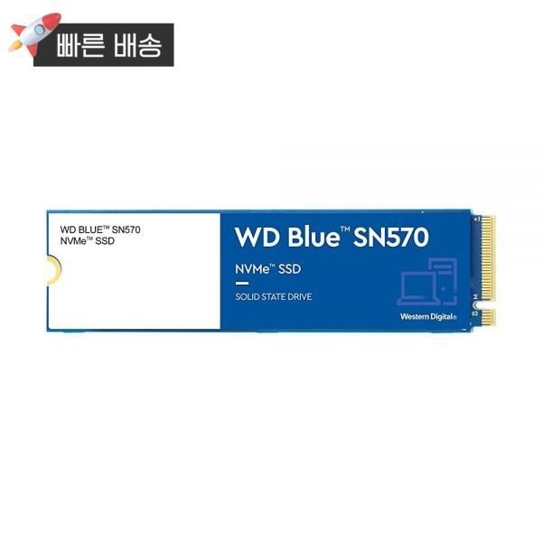 WD WD Western Digital 1TB 블루 SN570 NVMe 인터널 SSD 3세대 M.2 2280 최대 3500MB/s (S100T3B0C) 340229