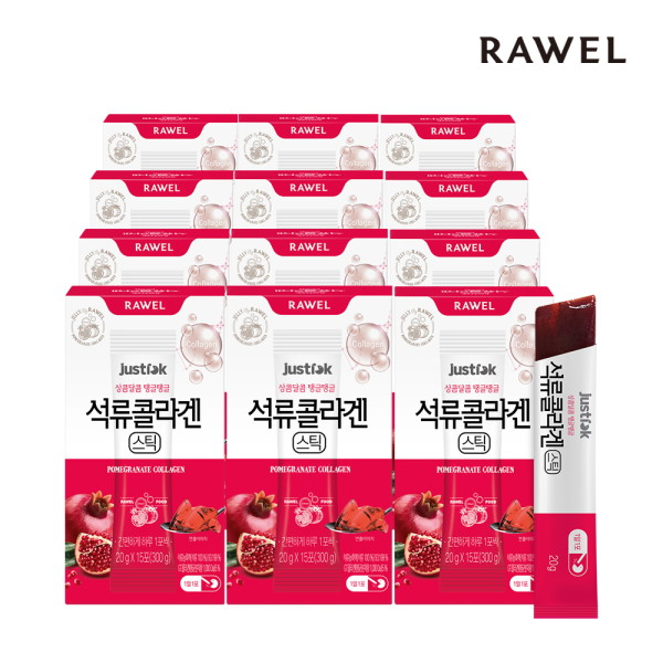 로엘 [로엘] 저스틱 석류콜라겐 젤리스틱 (20gx15포) 12박스 / 물 한방울 넣지않고
