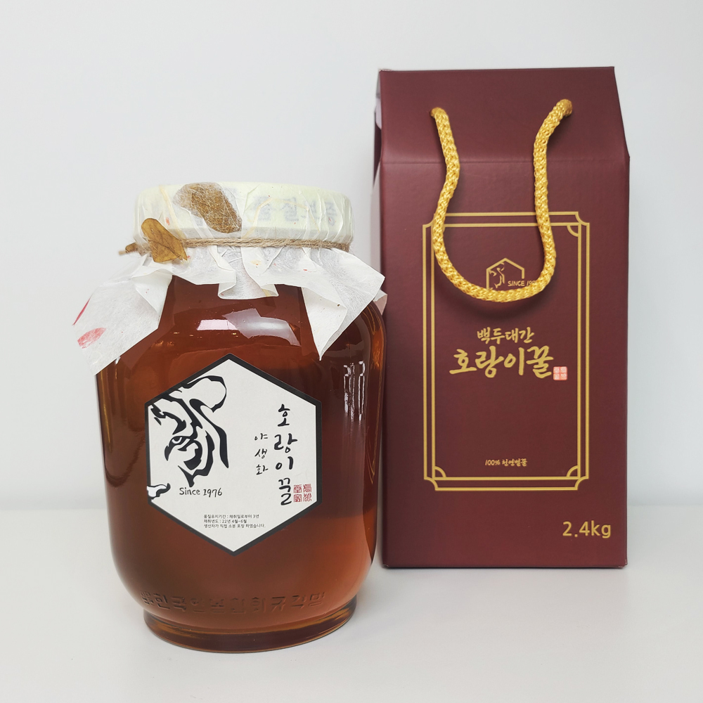 국내산 100% 잡화 벌꿀 100프로 천연 야생화 꽃꿀 호랑이꿀 2.4kg 1개
