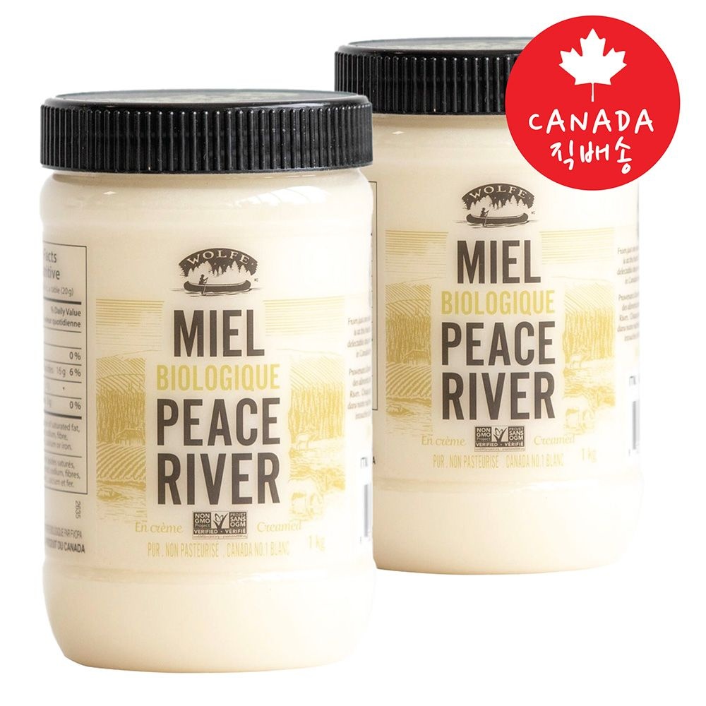 피스리버허니 캐나다 유기농 생꿀 Peace River Creamed Raw nic Honey 1kg2병 에누리 가격비교