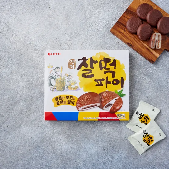 롯데 명가찰떡파이초코 350G