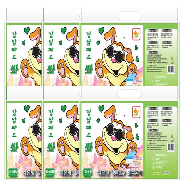 [L포인트 적립] 강남패드 쏴 강아지 배변패드 20g 600매(100매X6)