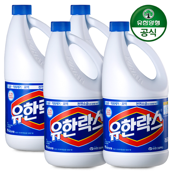유한락스 [유한양행] 유한락스 레귤러 4L 용기 x 4개