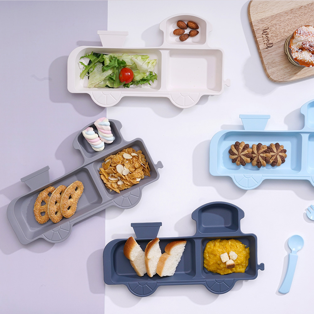 유원피에스 보노하우스 리틀보노 얌얌트레인 메인플레이트 기차모양 유아식기 BPA free 밥 안먹는 아이