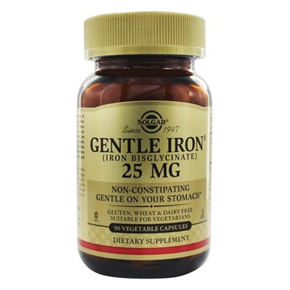 [해외] 솔가 젠틀 아이언 철분제 25mg 90식물성캡슐
