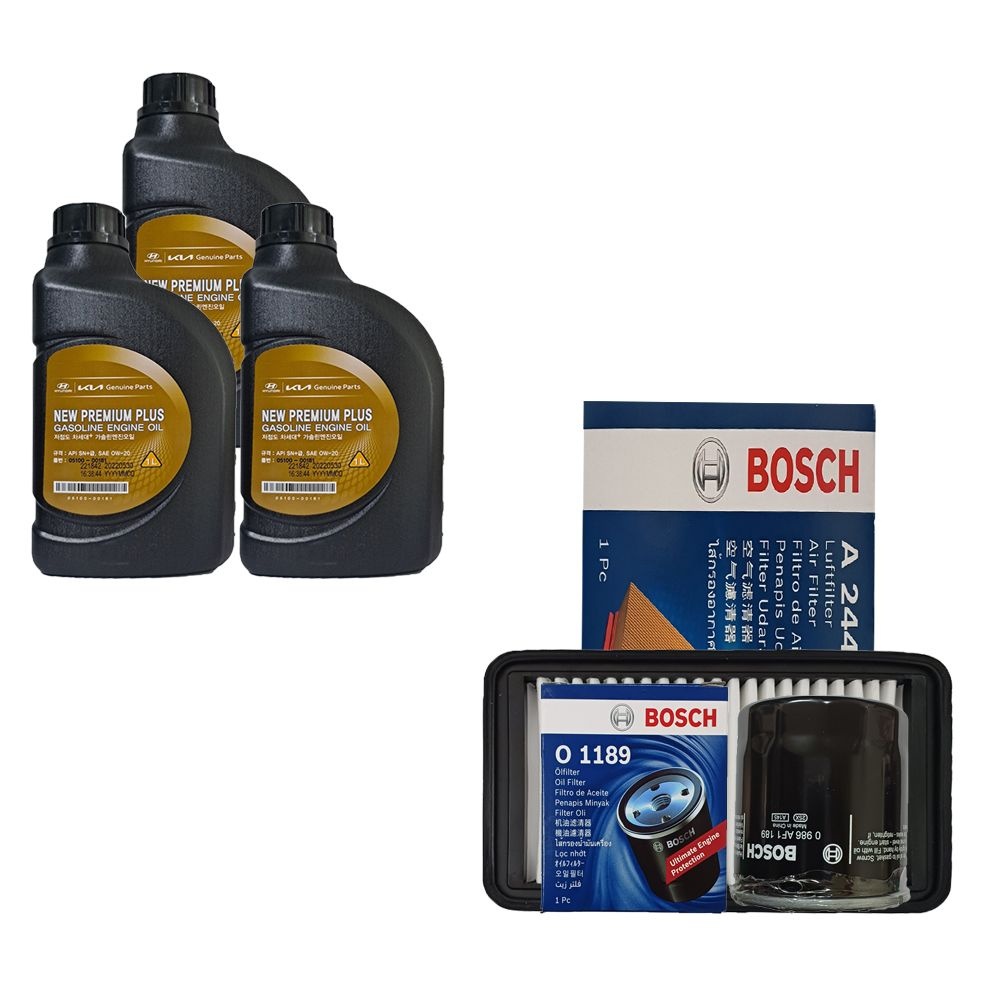 현대모비스 올뉴모닝(TA) 가솔린 뉴프리미엄 플러스 0W20 순정오일(3L)) 엔진오일+필터 세트 1189-2441