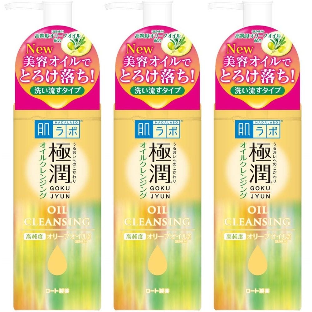Rohto [해외] Rohto Hadalabo Goku Jyun Cleansing Oil 하다라보 고쿠쥰 클렌징 오일 올리브 200ml 3통