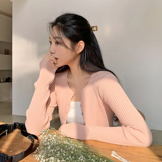 몰리 슬림골지가디건 (6color)