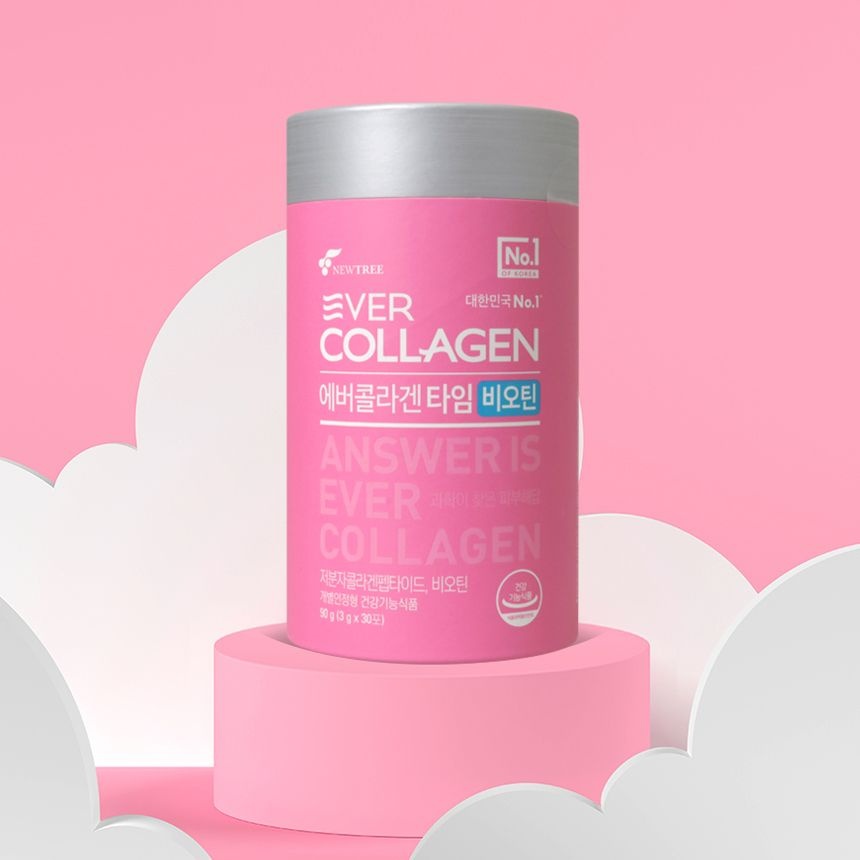 저분자량 ​​콜라겐 펩타이드가 함유된 에버 콜라겐 타임 비오틴 세포는 하이킹 시 함께합니다.