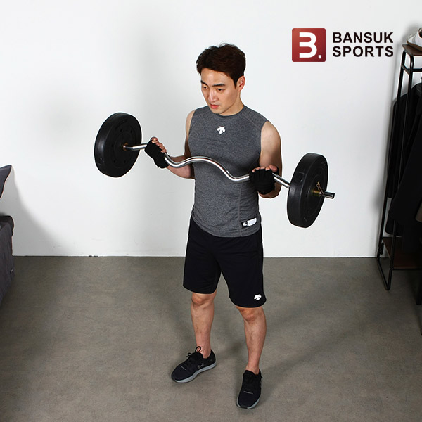 반석스포츠 컬바+국산K바벨 46kg세트 덤벨 스쿼트 데드리프트 이지바 바벨세트