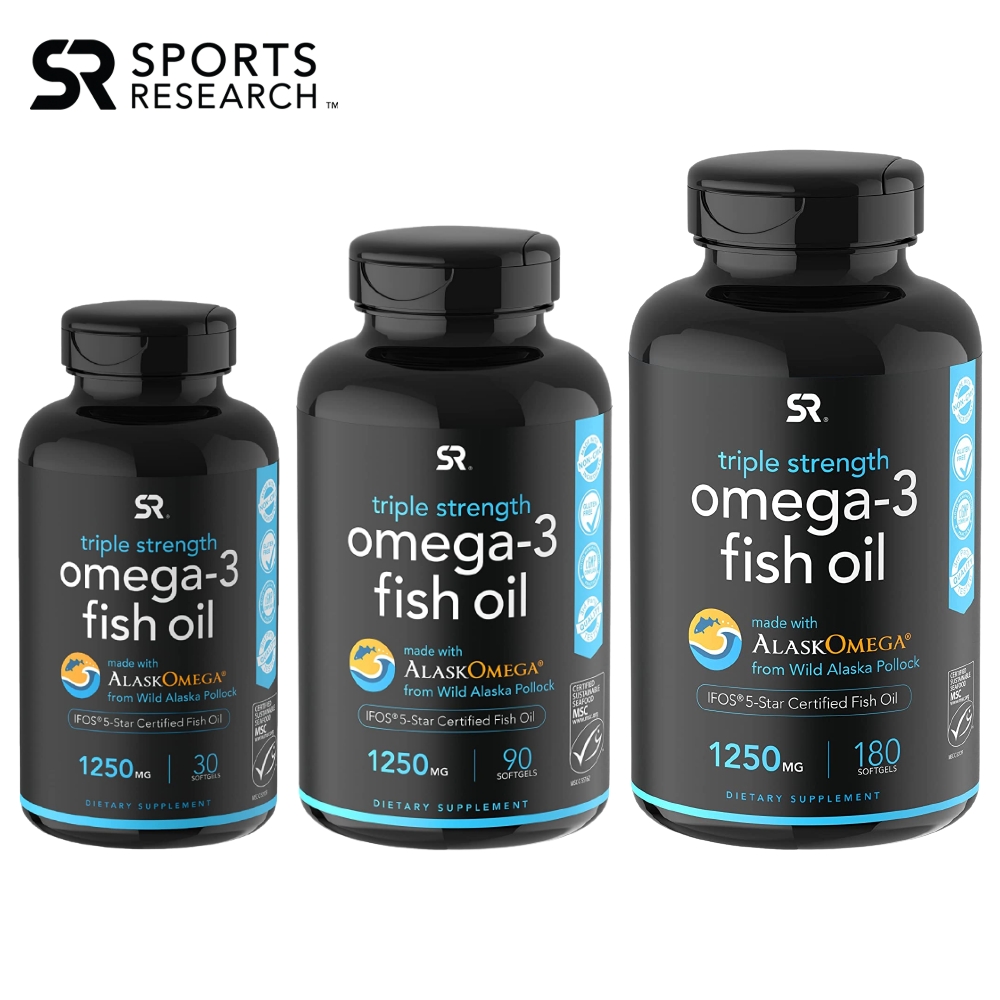 [해외] 스포츠리서치 오메가3 1250mg 30/90/180정 알티지