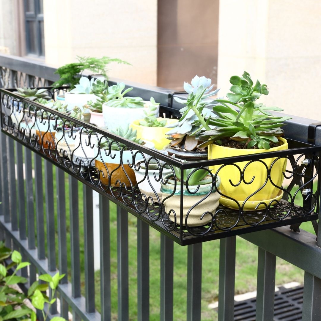 [오디가 컴퍼니]베란다 화분 걸이대 걸이 선반 철제 정리대 다육이 난간 거치대 진열대 받침대 [오디가 ODIGA]