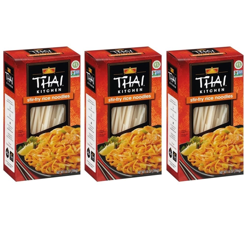 Thai Kitchen [해외] Thai Kitchen Stir Fry Rice Noodles 미국 타이 키친 라이스 누들 팟타이 볶음 쌀국수 면 396g(7인분) 3팩
