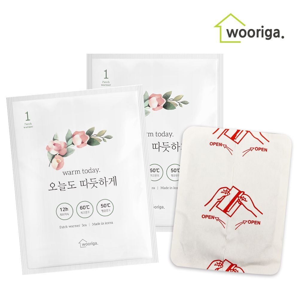 우리가스토리 국내생산 붙이는 핫팩 50g 30팩 찜질팩 손난로