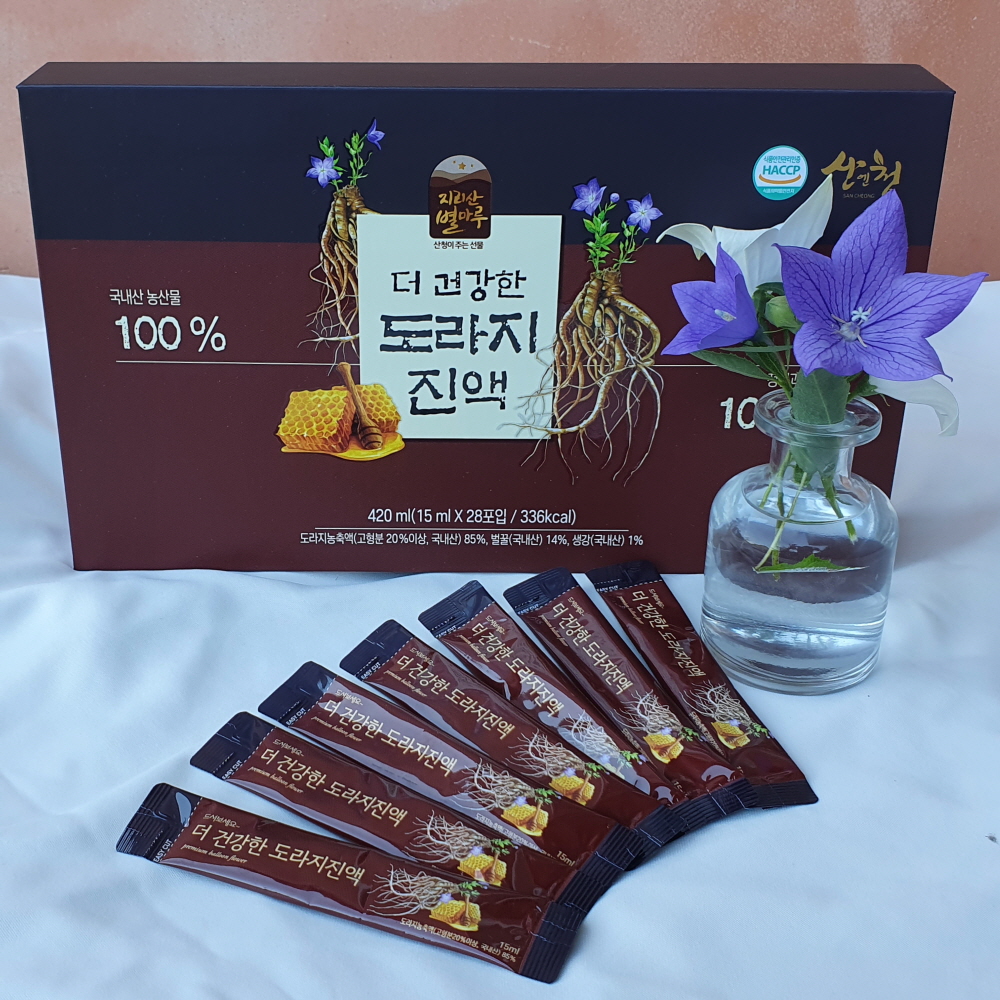 지리산별마루 더 건강한 도라지 진액 농축액 15ml 스틱 선물 실속