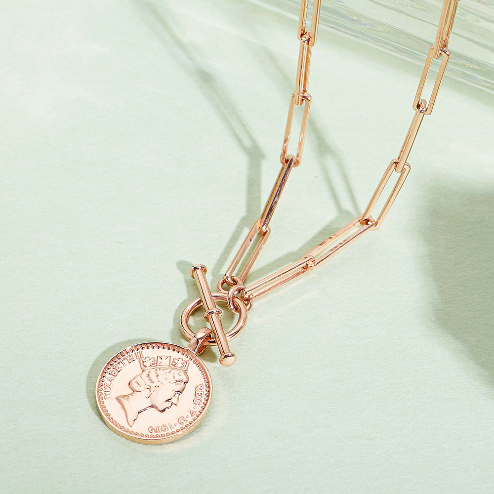 14k 18k 토글 엘리자베스 코인 목걸이