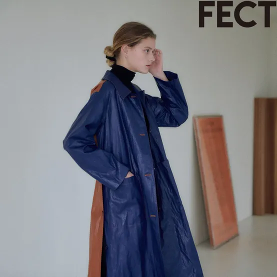 [펙트][정상가 499,000원][손태영,효연 착용] FECT 20FW 사이드 슬릿 레더 맥코트