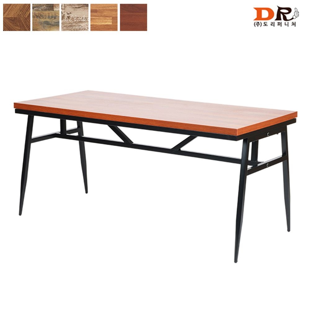 도리퍼니처 뉴 초이스 1600 테이블 (5가지 상판) / 카페 커피숍 철제 업소 식당 가게 식탁