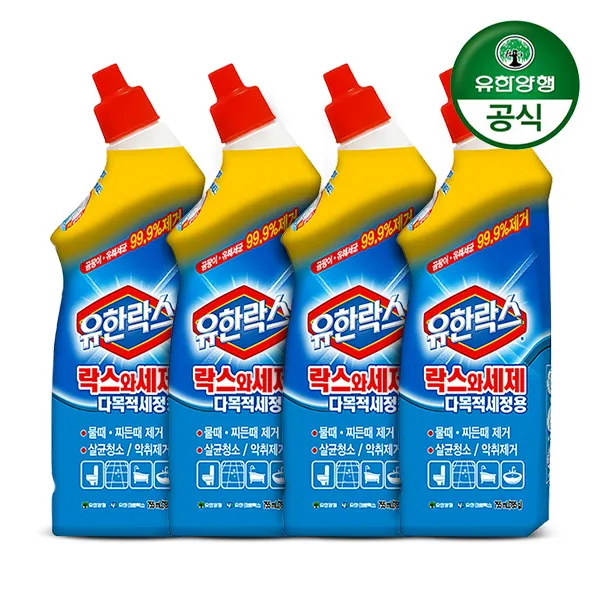 유한락스 [유한양행] 유한락스 new 플러스세제 755ml (욕실/변기) x 4개