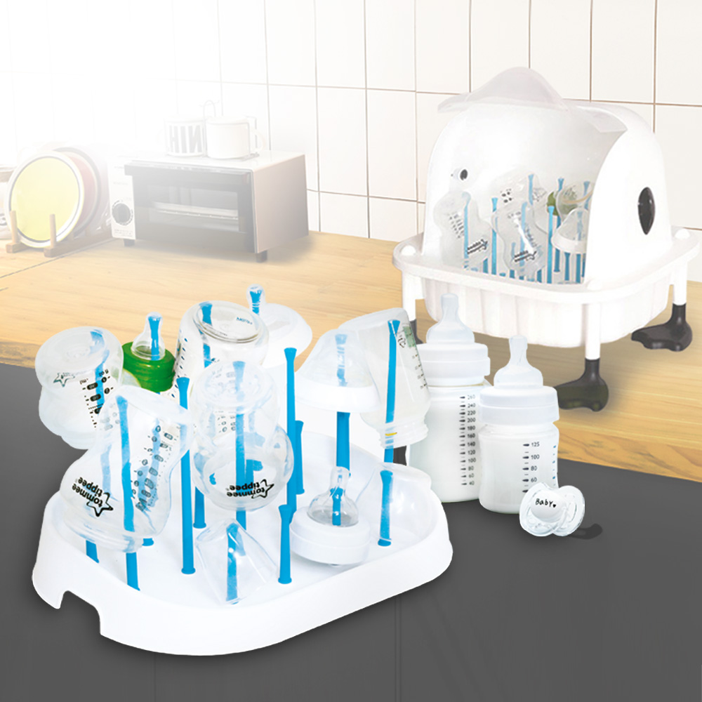 보노하우스 얌얌 젖병 건조대 (핑크/블루/그린) 야외 차량 캠핑용