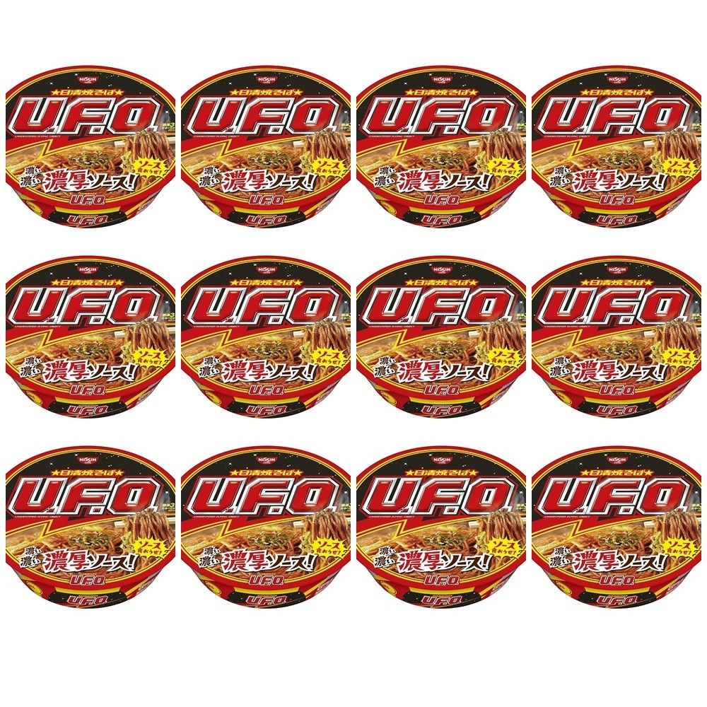 [해외] Nissin Yakisoba U.F.O 닛신 야키소바 UFO 컵 라면 128g 12개