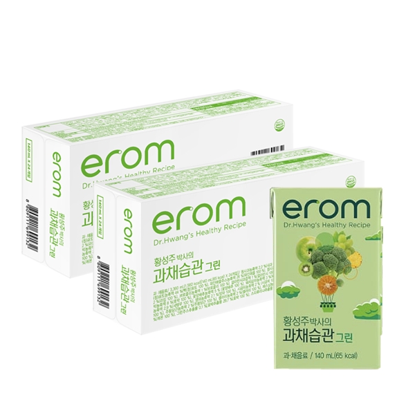 이롬 황성주 과채습관 그린 과일야채주스 140ml 48팩