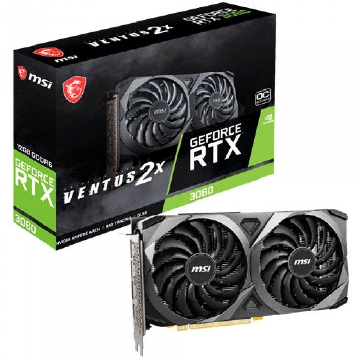 MSI [카드추가할인] MSI 지포스 RTX 3060 벤투스 2X OC D6 12GB"
