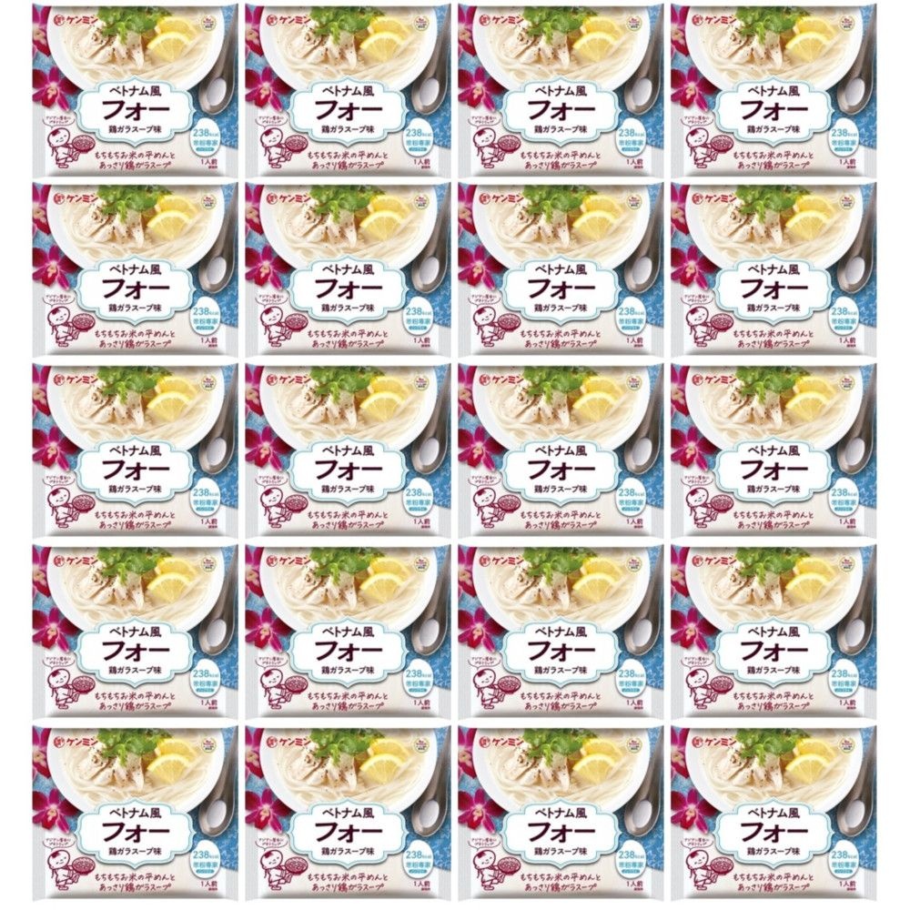 Kenmin [해외] Kenmin Vietnam Pho Chicken Rice Noodle 일본 켄민 베트남 포 치킨 쌀국수 라면 68.9g 20개