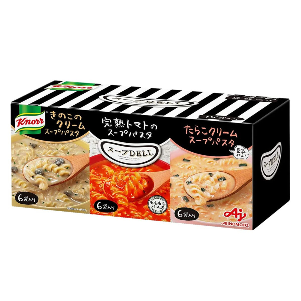 [해외] Ajinomoto Knorr Soup Pasta 아지노모토 크노르 버섯 토마토 명란 스프 파스타 18개