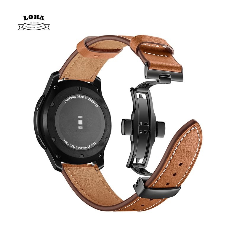 갤럭시워치5 4 3 기어 소가죽 시계줄 스트랩 디버클 20-22mm ST002
