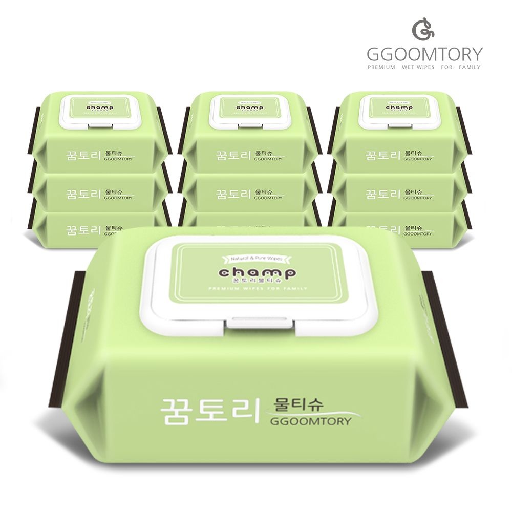 꿈토리 아기물티슈 뉴가득찬 챔프 55gsm 100매 10팩