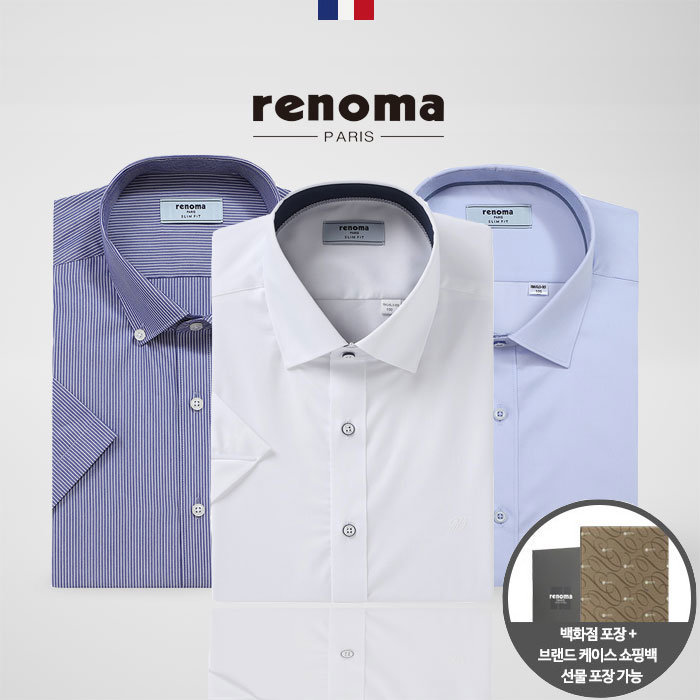 레노마]레노마셔츠 반팔 스판 와이셔츠/남방 정장셔츠 : 롯데On
