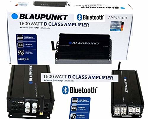 [해외]Blaupunkt AMP1804BT 차량용 오디오 4-Channel Class D 앰프 1600W 블루투스 풀 레인지